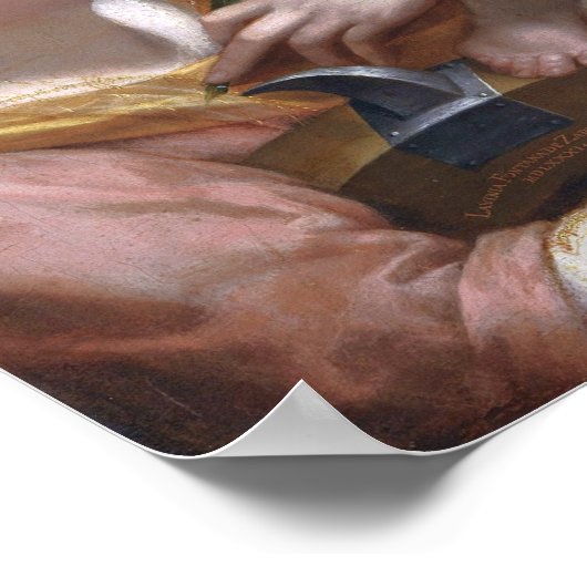 Fontana - Die heilige Familie mit der Heiligen Kat Poster (Ecke)