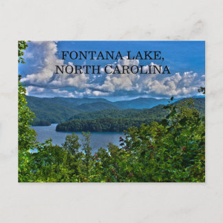 Fontana Lake North Carolina Blue Sky Foto Postkarte