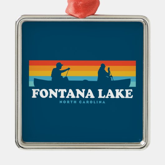 Fontana Lake North Carolina Canoe Ornament Aus Metall (Vorne)