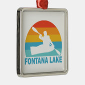 Fontana Lake North Carolina Kayak Ornament Aus Metall (Rechts)