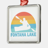 Fontana Lake North Carolina Kayak Ornament Aus Metall (Links)