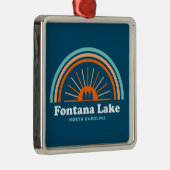 Fontana Lake North Carolina Rainbow Ornament Aus Metall (Rechts)