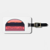 Fontana Lake North Carolina Red Sunrise Gepäckanhänger (Vorderseite horizontal)