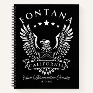 Fontana San Bernardino County Kalifornien Vintage Notizblock