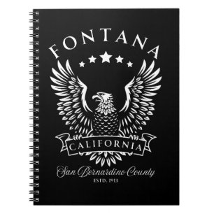 Fontana San Bernardino County Kalifornien Vintage Notizblock