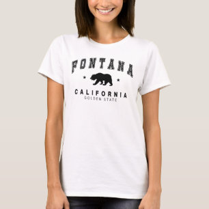 Fontana Women's - Grizzly Bären Design White T-Shirt