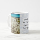 Fonte da Telha Beach in Costa da Caparica Küste. Kaffeetasse (Vorderseite Links)