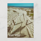 Fonte da Telha Beach in Costa da Caparica Küste. Postkarte (Vorderseite)
