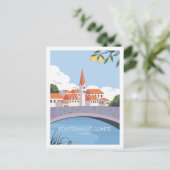 Fontenay le comte Famous Travel Place Illustration Postkarte (Stehend Vorderseite)
