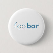 Foo Bar-Minimalistischer Entwurf Button (Vorderseite)