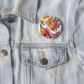 Foo Dog & Lotus Tattoo Design Button (Beispiel)