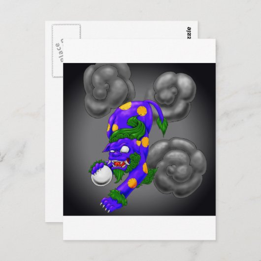 Foo Dog Postkarte (Vorne/Hinten)