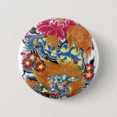 Foo Dog & Sakura Button (Vorderseite)