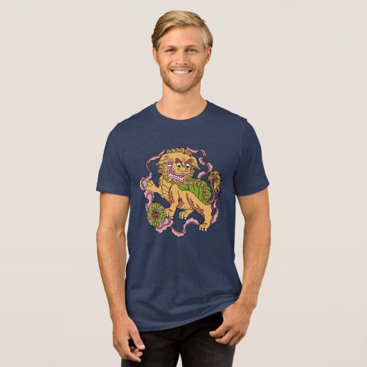 Foo Dog Tri-Blend Shirt (Vorderseite voll)