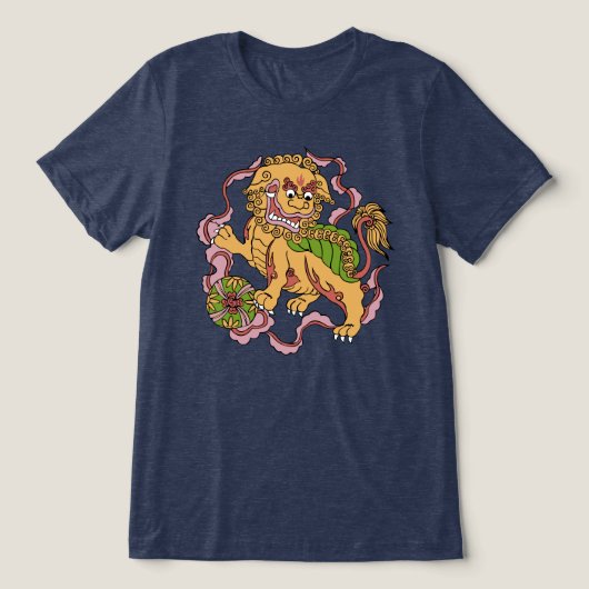Foo Dog Tri-Blend Shirt (Design Vorderseite)