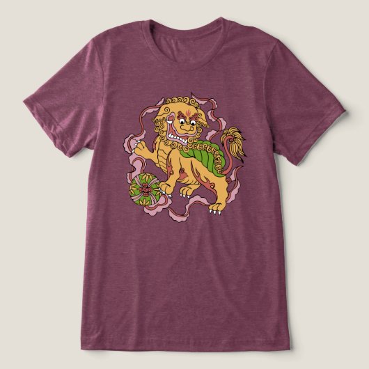 Foo Dog Tri-Blend Shirt (Design Vorderseite)