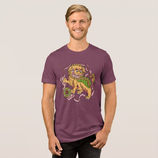 Foo Dog Tri-Blend Shirt (Vorderseite voll)