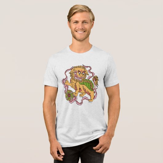 Foo Dog Tri-Blend Shirt (Vorderseite voll)