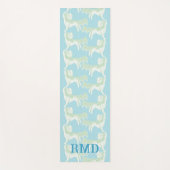 Foo Dog Waltz in Green and Aqua Personalized Yogamatte (Vorderseite)