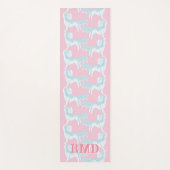 Foo Dog Waltz in Pink and Aqua Personalized Yogamatte (Vorderseite)