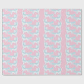 Foo Dog Waltz in Rosa und Aqua Geschenkpapier (Flach)
