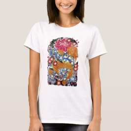 Foo & Sakura Japanisches Tattoo Design T-Shirt