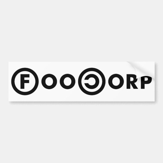 FooCorp Autoaufkleber (Vorne)