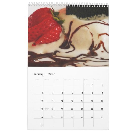 Food 12 Month Wall Calendar Kalender (Jan 2027)