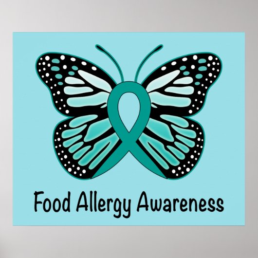 Food Allergity Awareness Butterfly Poster (Vorne)