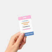 Food Allergy Abzeichen Ausweis (Handheld)