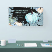 Food Allergy Friendly Aquamarin Pumpkin Black Back Banner (Messe)