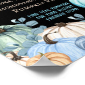 Food Allergy Friendly Aquamarin Pumpkin Patch Blac Poster (Ecke)