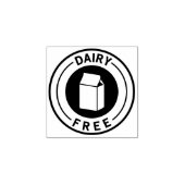 Food Allergy Icon Dairy Free Gummistempel (Prägung)