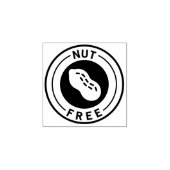 Food Allergy Icon Peanut Free Gummistempel (Prägung)