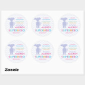 Food Allergy Superhero Girl Stickers (Blatt)