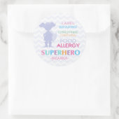 Food Allergy Superhero Girl Stickers (Tasche)