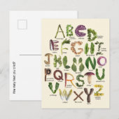 Food Alphabet Postkarte (Vorne/Hinten)