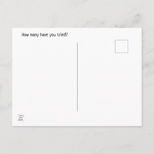 Food Alphabet Postkarte (Rückseite)