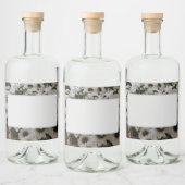 Food and Beverage Label Set - Black & White Daisie Alkoholflaschenetikett (Flaschen)