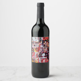 Food and Beverage Label Set – Fragmented Pulse Weinetikett