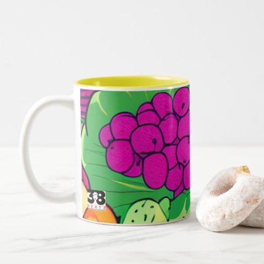 Food as Medicine Collection Zweifarbige Tasse (Mit Donut)