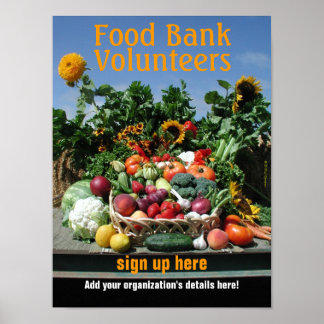 Food Bank rekrutiert Plakat
