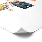 Food Bar Pumpkin Rustic Fall Baby Dusche Poster (Ecke)