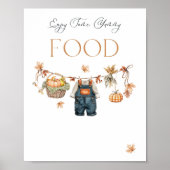 Food Bar Pumpkin Rustic Fall Baby Dusche Poster (Vorne)