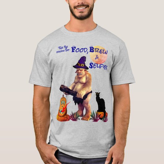Food Brew Selfy Halloween T-Shirt (Vorderseite)