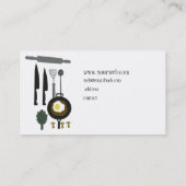 Food Business Catering Koch Visitenkarte (Rückseite)