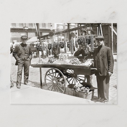 Food Cart in Little Italy, 1908 Postkarte (Vorderseite)