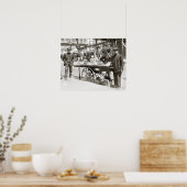 Food Cart in Little Italy, 1908. Vintages Foto Poster (Küche)