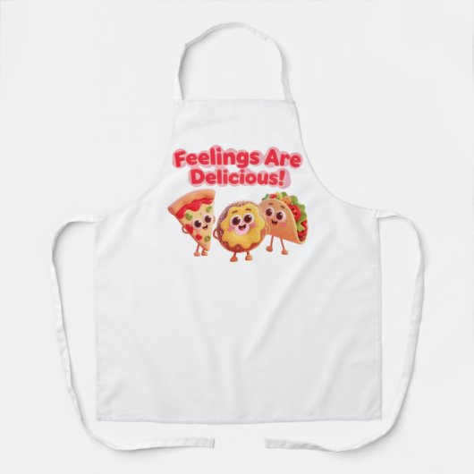 Food Cartoon Apron – Fun Kitchen Cooking Gift Schürze (Vorderseite)