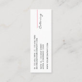 Food Catering Business Card Mini Visitenkarte (Rückseite)